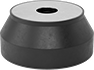 Image of Product. Bottom orientation. Vibration-Damping Mounts. Vibration-Damping Sandwich Mounts with Unthreaded Hole, Style 2.