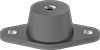 Fail-Safe Vibration-Damping Bolt-Down Mounts