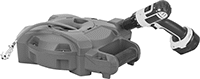 Image of ProductInUse. Style A (Drill Not Included). Bottom orientation. Drain Snakes. Drill-Powered Shaft-Type Drain Snakes, Style A.