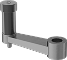 Image of Product. Front orientation. Crank Handles. Unthreaded Through-Hole-Mount Crank Handles, Round Hole, Style 7.