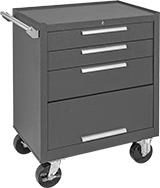 Image of Product. Style C. Front orientation. Cabinets. Bench-Height Drawer Cabinets, Rolling, Painted Steel—Assembled, Style C.