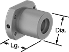 Image of Product. Front orientation. Contains Annotated. Ball Screws and Nuts. Ball Screws and Nuts , Ball Nuts, Flange Nut, Style C.