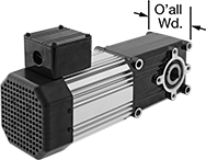 Image of Product. Front orientation. Contains Annotated. Electric Gearmotors. Right-Angle AC Gearmotors.