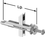 Image of Product. Front orientation. Contains Annotated. Anchors. Drilling Toggle Anchors for Drywall.