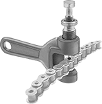 Image of ProductInUse. Front orientation. Roller Chain Breakers. Wrench-Drive Roller Chain Breakers.