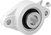 Food-and-Beverage Mounted Ball Bearings with Two-Bolt Flange