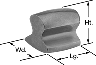 Image of Product. Front orientation. Contains Annotated. Forming Blocks. Sheet Metal Forming Hammers , Style A.