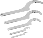 Image of Product. Front orientation. Spanner Wrenches. Corrosion-Resistant Adjustable Hook Spanner Wrench Sets for Slots on the Side.