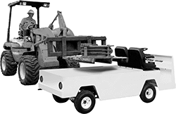 Image of ProductInUse. Loading a High-Capacity Carrier. Front orientation. Personnel Carriers. Cargo and Personnel Carriers, High Weight Capacity.