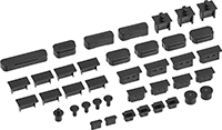 Image of Product. Front orientation. Data Port Plugs. Data Port Plug Assortment.