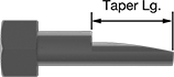 Image of Product. Front orientation. Contains Annotated. Alignment Pins. No-Strike Hex-Head Alignment Pins for Flange Bolt Holes.