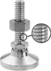 High-Capacity Swivel Leveling Mounts with Threaded Stud