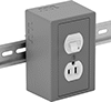 DIN-Rail Mount Enclosed Toggle Switches with Receptacle