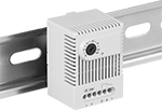 Image of Product. Adjustable Thermostat with One Actuation Point. Front orientation. Thermostats. Enclosure Thermostats for Multiple Devices, 1 Actuation Point, Adjustable Actuation Point.