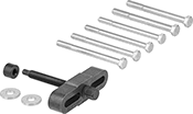 Image of Product. Set With Cap Screws. Front orientation. Six Cap Screws (2 of Each: 3/8"-16 × 4" Lg., 5/16"-18 × 4" Lg., and 5/16"-24 × 4" Lg.). Adjustable Face-Grip Gear and Bearing Puller Sets.