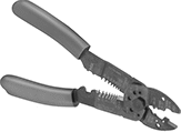 Image of Product. Front orientation. Wire Stripper/Crimpers. Electrical Wire Stripper/Crimpers, With Bolt Cutter and Wire Cutter.
