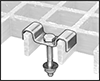 Image of ProductInUse. Front orientation. Contains Border. Bar Grating Clips. Fiberglass Bar Grating Clips, Saddle Clip, Style B.