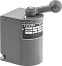 Image of Product. With Powder-Coated Steel Enclosure. Front orientation. Motor Switches. Reversing Motor Switches, Powder-Coated Steel Housing.