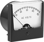 Image of Product. Front orientation. Electrical Panel Meters. Analog Electrical Panel Meters.