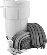 Image of Product. Front orientation. Spill-Control Kits. Spill-Control Sorbent Kits, Plastic Mobile Drum.