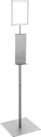 Image of Product. Front orientation. Hand Sanitizer Dispenser Stands. Floor Mount with Frame.