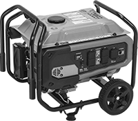 Image of Product. Front orientation. Power Generators. Gasoline Powered with Pull Start, 6,500 W Maximum Continuous Watts.