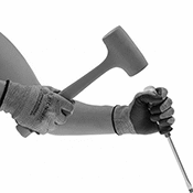 Image of ProductInUse. Strike with Hammer. Front orientation. Screwdrivers. Strikable Screwdrivers.