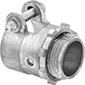 Image of Product. Screw-Clamp × Threaded. Front orientation. Conduit and Fittings. Flexible Metal (FMC) Conduit and Fittings, Connector Fitting, Straight, Screw-Clamp Conduit Connection × Threaded Knockout Connection.