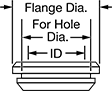 Image of Attribute. Front orientation. Contains Annotated. Wet-Environment Sealing Grommets, Style B.