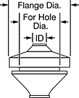 Image of Attribute. Front orientation. Contains Annotated. Wet-Environment Sealing Grommets, Style A.