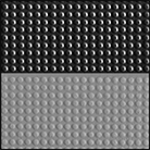 Image of Specification. Raised Disc. Front orientation. Raised-Disc Texture. Multichannel Interlocking Cable Ramps.