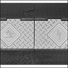 Image of Specification. Diamond. Top orientation. ZoomedIn view. Contains Border. Diamond. Multichannel Interlocking Cable Ramps.