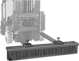 Image of ProductInUse. Front orientation. Brooms. Fork-Mount Brooms.