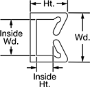 Image of Attribute. Front orientation. Contains Annotated. Cable Holders. Cable Holders for DIN Rails, Style A.