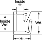 Image of Attribute. Front orientation. Contains Annotated. Cable Holders. Cable Holders for DIN Rails, Style B.