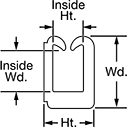 Image of Attribute. Front orientation. Contains Annotated. Cable Holders. Cable Holders for DIN Rails, Style C.