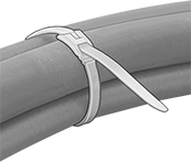 Image of ProductInUse. Front orientation. Cable Ties. No-Snag Cable Ties.