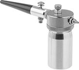 Image of Product. Front orientation. Abrasive Blasters. Any-Orientation Precise-Control Handheld Abrasive Blasters.