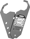 Image of Product. Style B (Front View). Front orientation. Lockouts. Lockout Hasps with Label, Lockout Hasp, Style B.