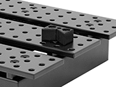 Image of ProductInUse. Front orientation. V-Blocks. Precise-Positioning V-Blocks for Grid Fixtures.