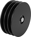 Image of Product. Front orientation. V-Belt Idler Pulleys. 3 Grooves.