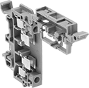 Image of Product. Front orientation. Terminal Blocks. Space-Saving Modular DIN-Rail Mount Terminal Blocks, Fuse Terminal Blocks with Screw-Clamp Terminals.