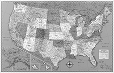 Image of Product. Front orientation. Maps. United States.