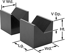 Image of Attribute. Front orientation. Contains Annotated. Inspection V-Blocks. Granite Inspection V-Blocks.