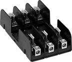 Image of Product. Front orientation. Fuse Blocks. Fuse Blocks for UL Class Fuses, For 3 Fuses, Box-Lug-Terminal Wire Connection.
