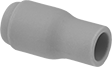 Image of Product. Front orientation. TIG Torch Nozzles. Ceramic Alumina for Narrow Gas Coverage.