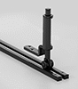 Floor-Mount Track for Hanging Doors