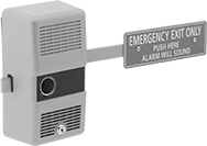 Image of Product. Front orientation. Push Bars. Alarmed Push Levers for Emergency Exit Doors.