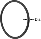 Image of Product. Front orientation. Contains Annotated. Round Belts. Flexible Round Belts.