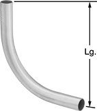 Image of Product. Push-In Connection. Front orientation. Contains Annotated. Conduit and Fittings. Thin-Wall (EMT) Metal Conduit and Fittings, 90° Elbow, Connector Fitting, Push-In Conduit Connection.